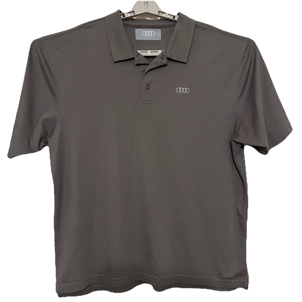 Authentic Audi Motor Sport Gray Polo Shirt Men's  Size XXL 2X Golf